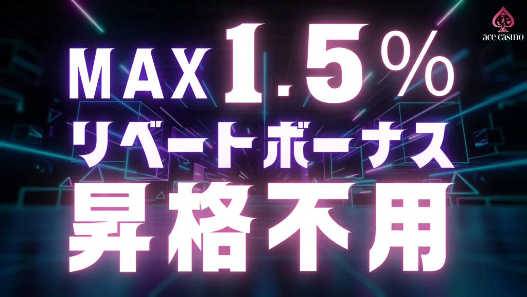 【最大1.5%】リベートボーナス
